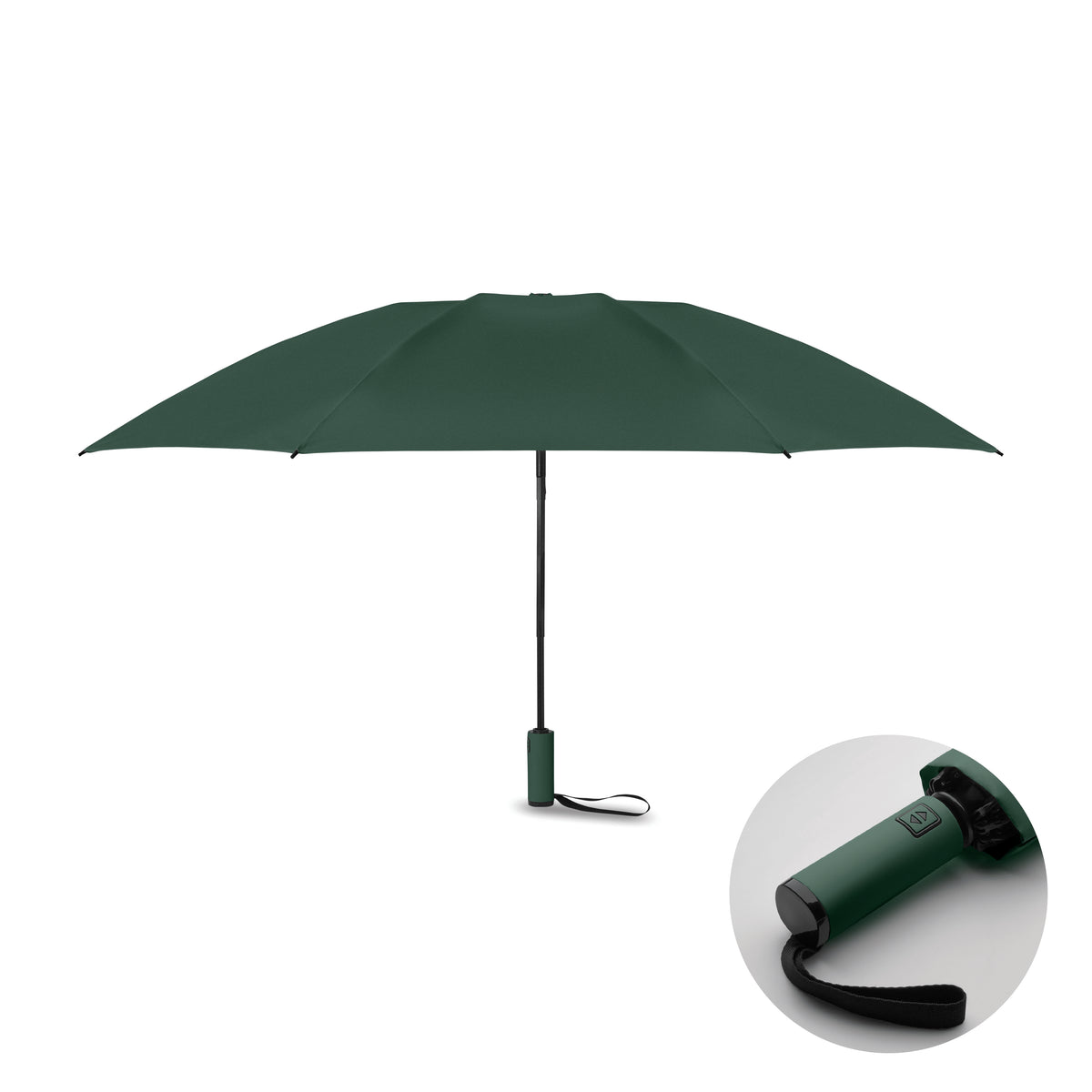 23" windbestendige paraplu Agumbe in groen