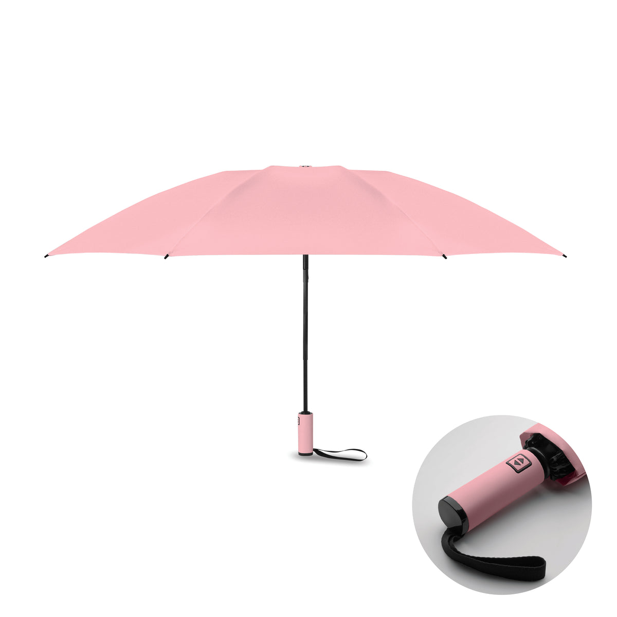 23" windbestendige paraplu Agumbe in babyrose