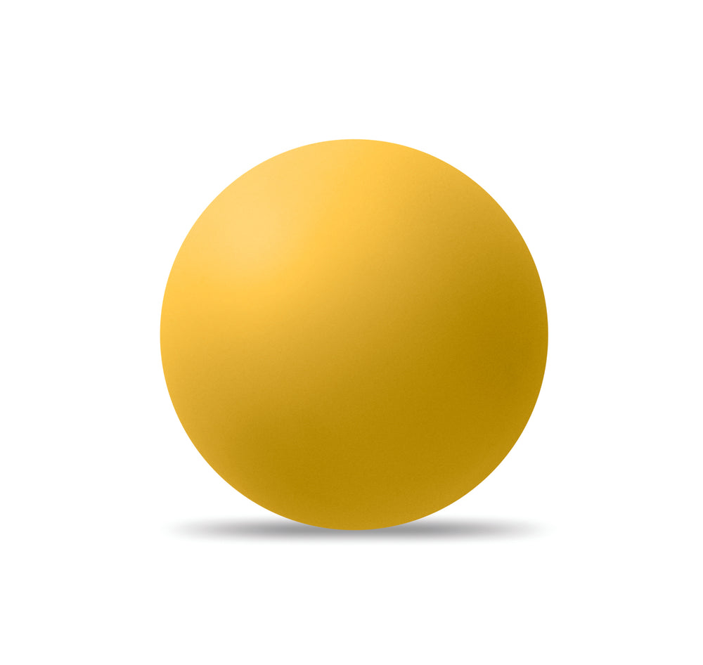 Rubberen stuiterbal. Funball in geel