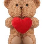 Pluche teddybeer met hart 23 cm Snuggle in rood