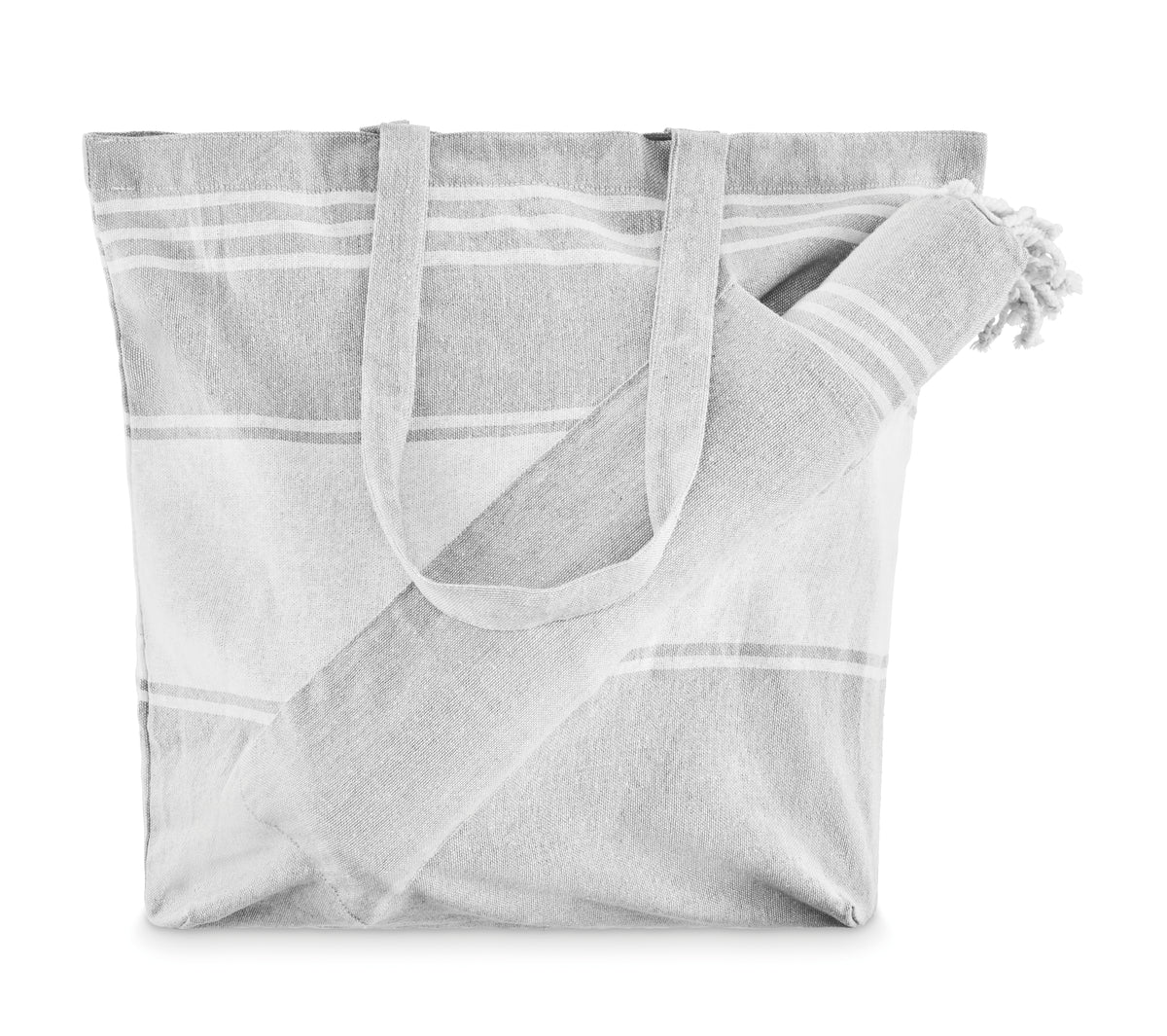 Strandtas hamamdoek 50X14X38 cm Hummum in grijs