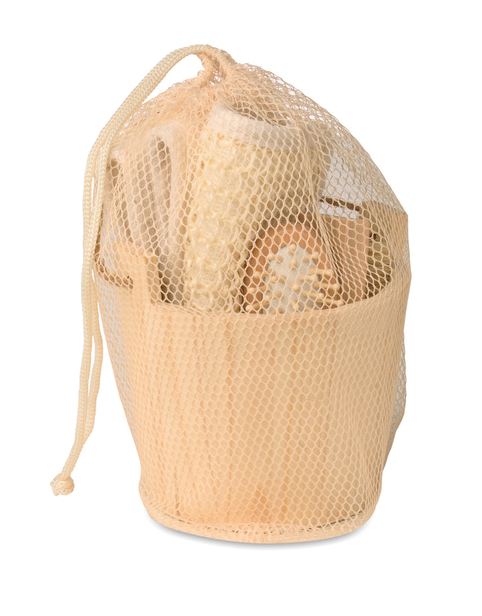 Badcadeauset in houten emmer bedrukken – Selfcare