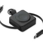 Intrekbare 100W USB-C-kabel Skilful in zwart