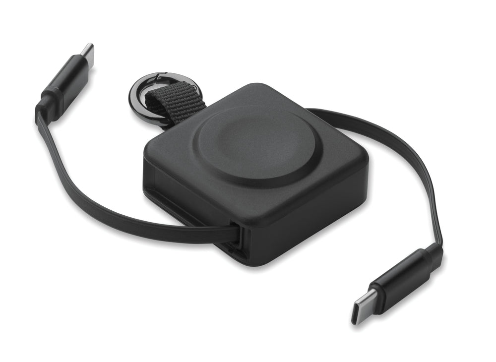 Intrekbare 100W USB-C-kabel Skilful in zwart