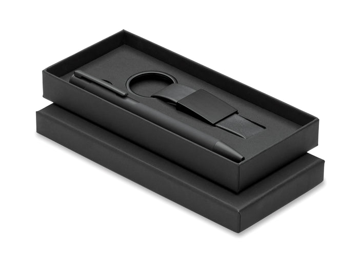 Balpen en sleutelhangerset PU bedrukken – Escri Set