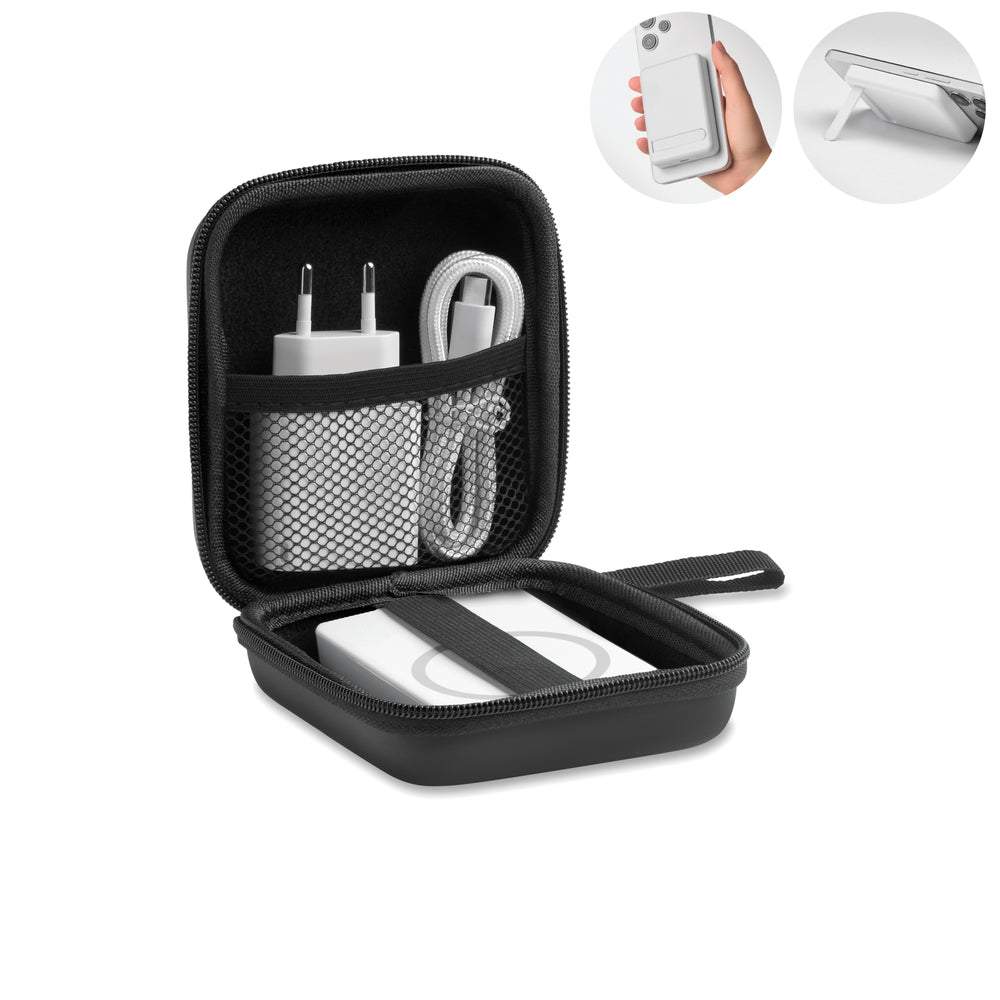 Powerbank reisset 5000 mAh Atlas in wit