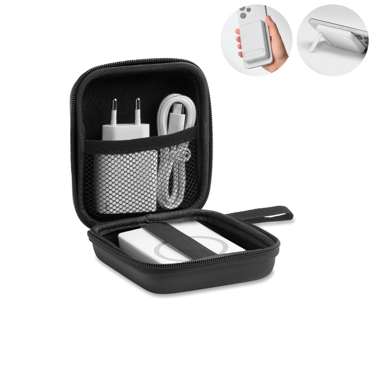 Powerbank reisset 5000 mAh Atlas in wit