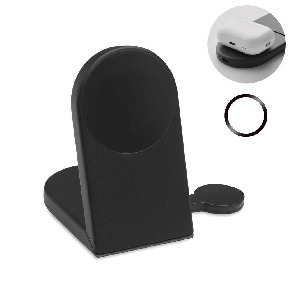 Opvouwbare 3-in-1 lader 15W Elasti in zwart