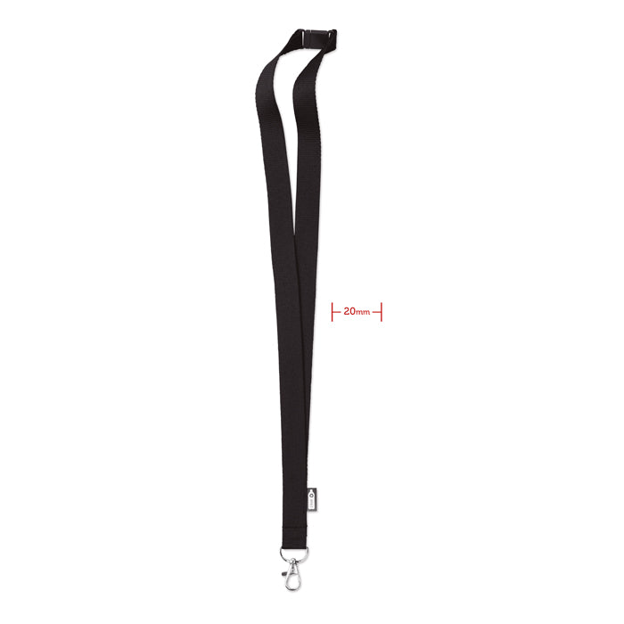 RPET Lanyard Lany Rpet in zwart