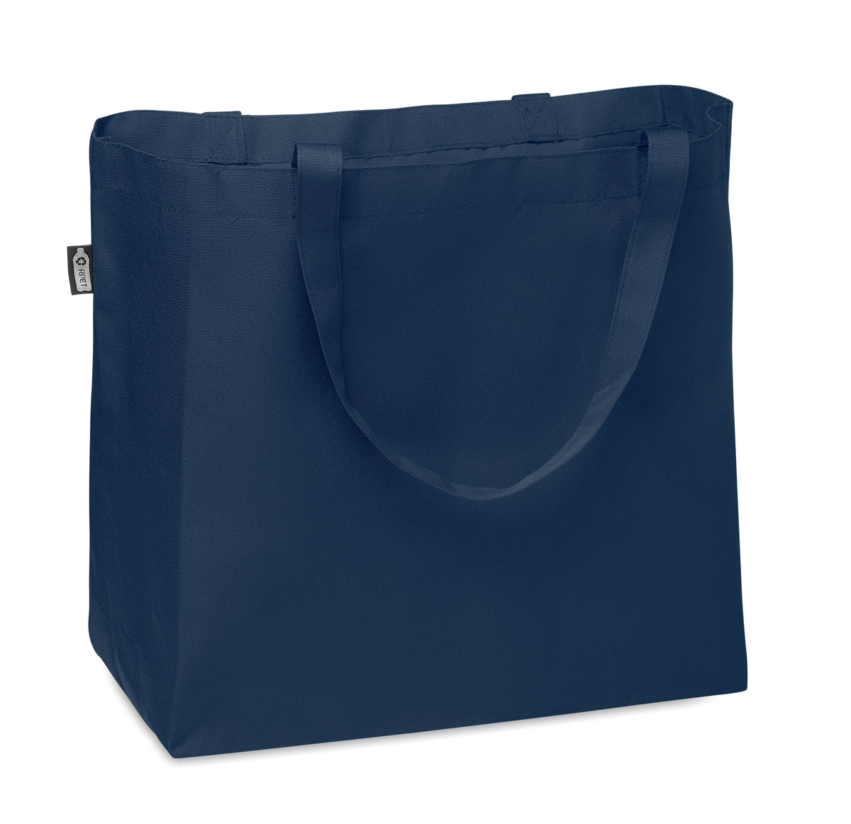Grote 600D RPET boodschappentas Fama in blauw