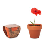 Potje Klaproos Red Poppy in hout