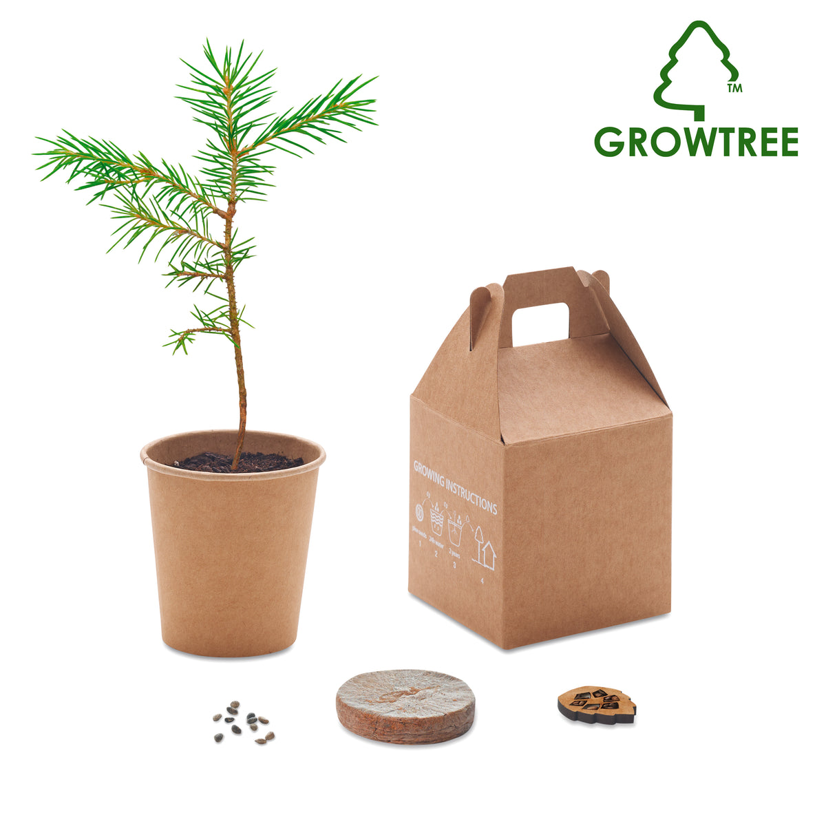 Pijnboom set Growtree™ in beige