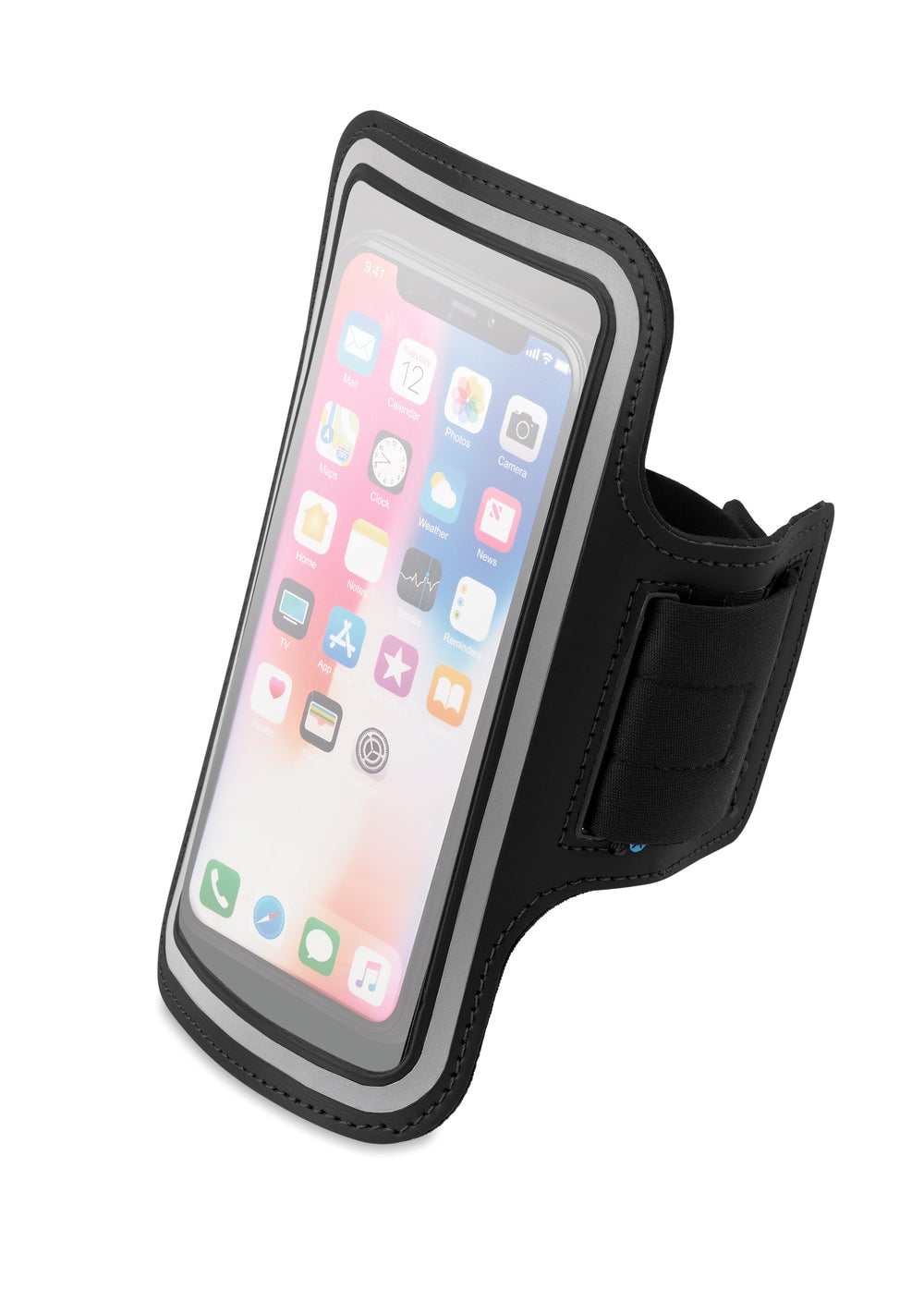 Grote neopreen telefoonhoes Armphone + in zwart