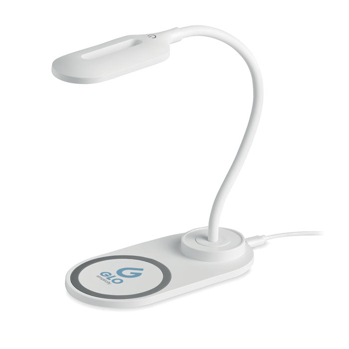 Bureaulamp met 10W lader Saturn met een bedrukking als voorbeeld