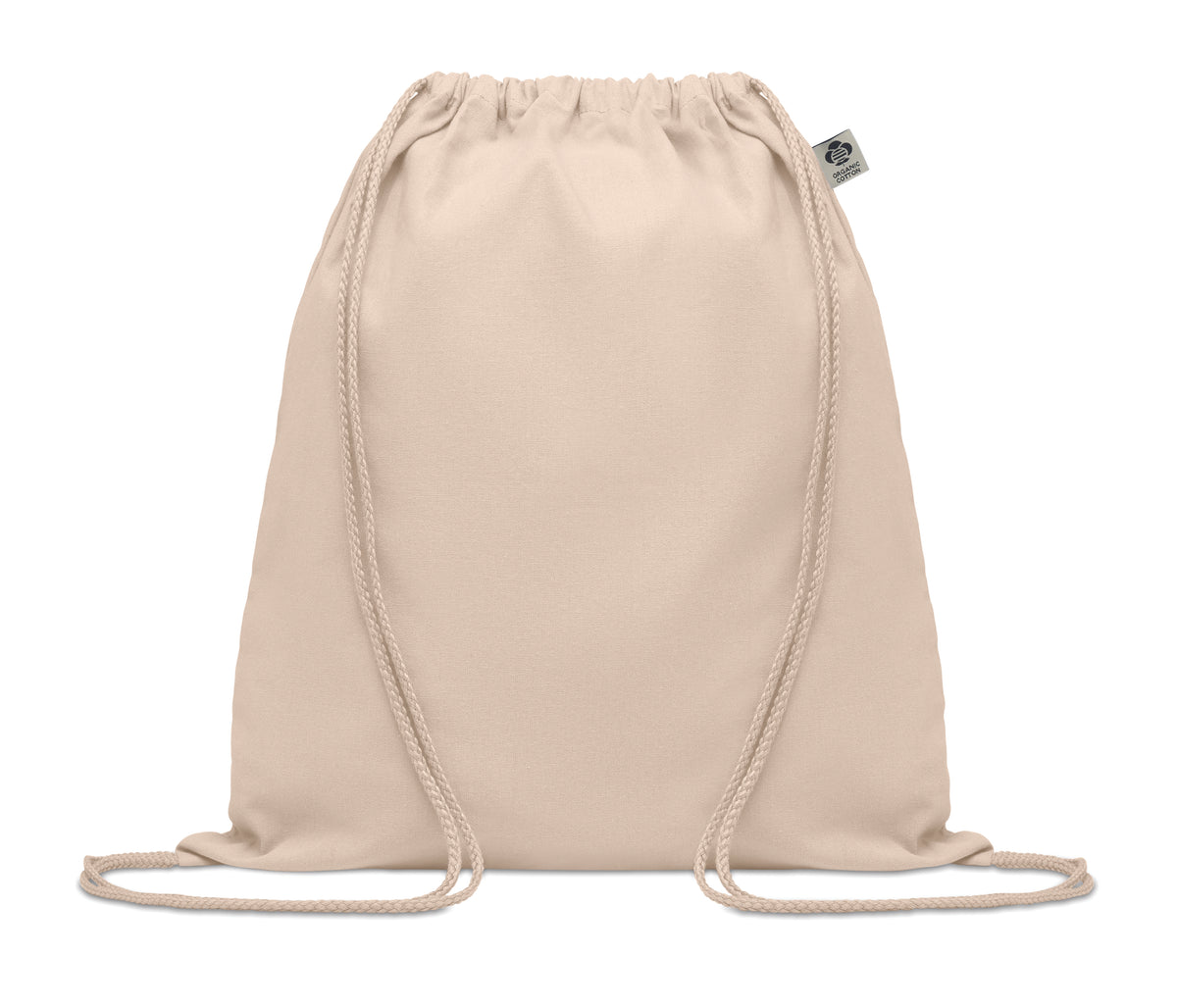 Trekkoordzak van biologisch katoen Yuki in beige