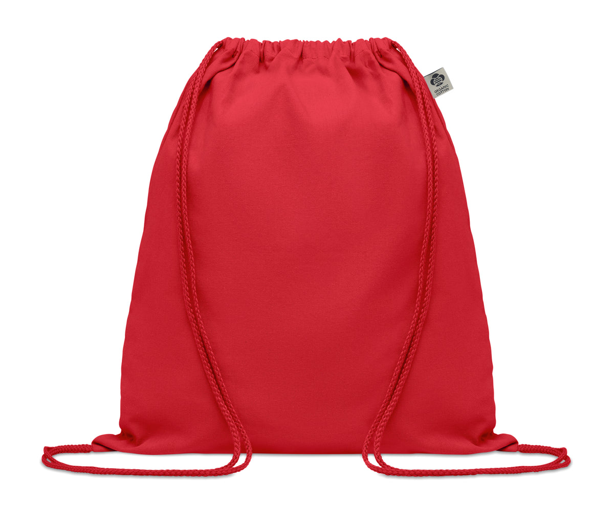 Trekkoord rugzak van organisch kat Yuki Colour in rood
