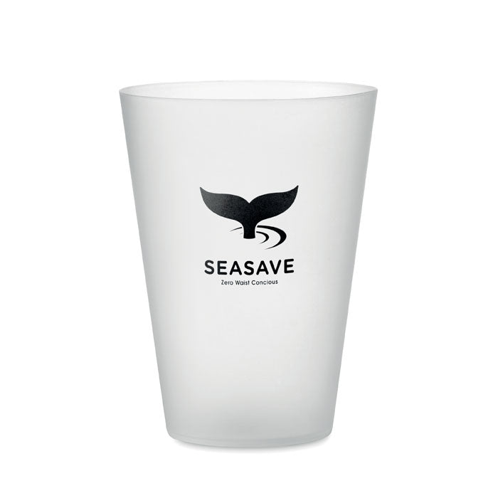 Herbruikbare event beker 300 ml Festa met een bedrukking als voorbeeld