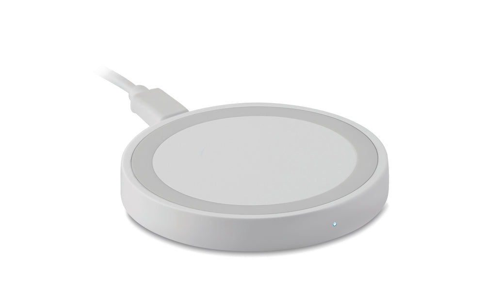 Kleine draadloze oplader Wireless Plato + in wit