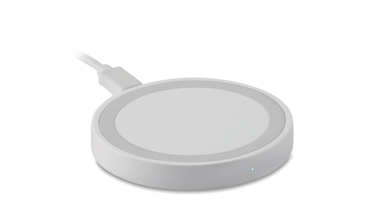 Kleine draadloze oplader Wireless Plato + in wit