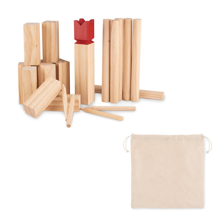 Houten werpspel bedrukken – King