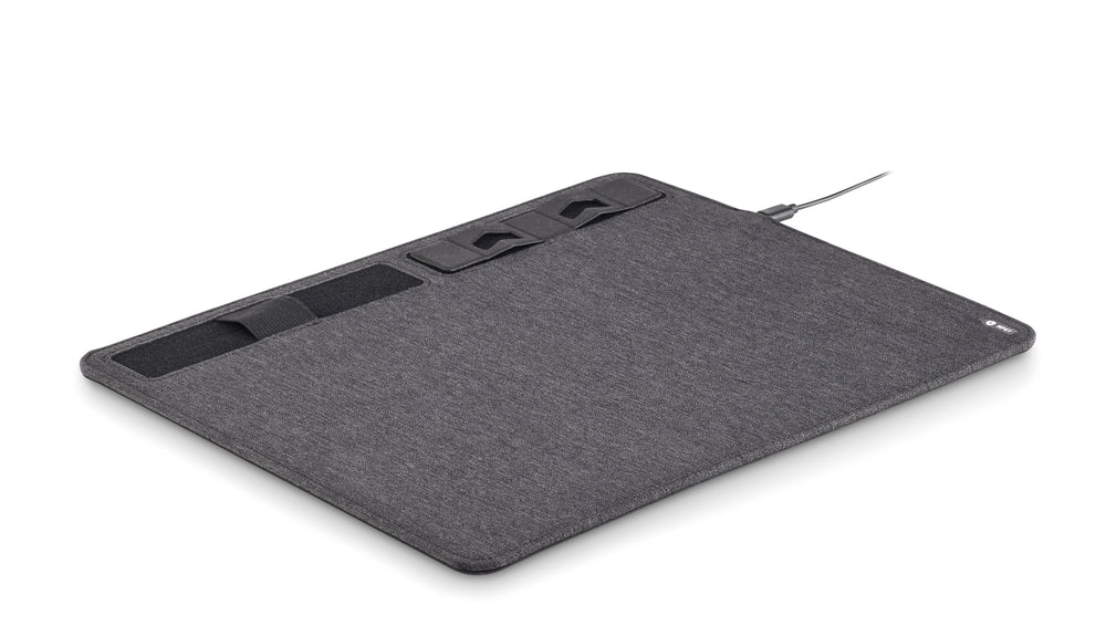 RPET muismat 15W oplader Superpad in steengrijs