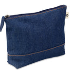 Gerecycled denim toilettasje Style Pouch in blauw