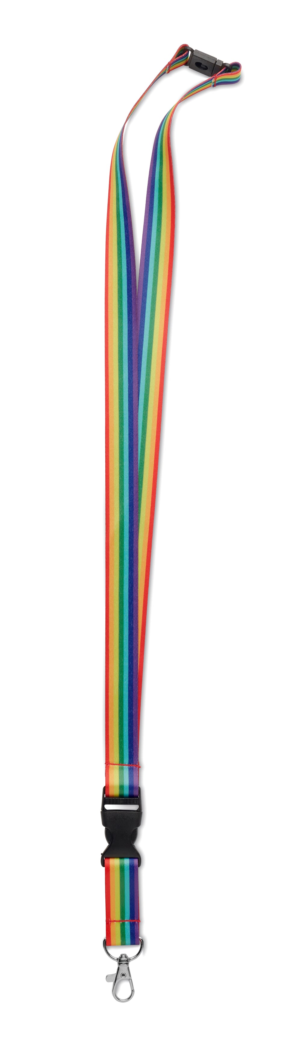 Regenboog RPET sleutelkoord Bowyard in multicolour
