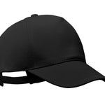 Biologische katoenen pet 250 g Bicca Cap in zwart