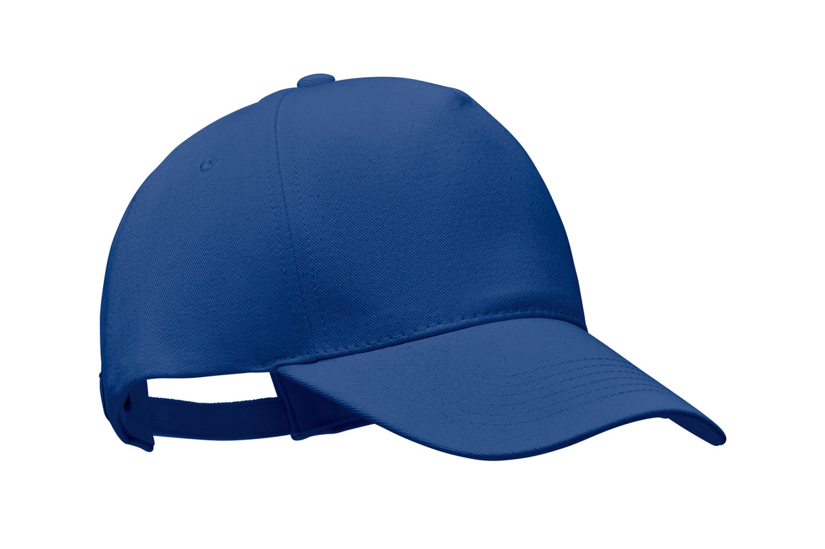 Biologische katoenen pet 250 g Bicca Cap in blauw