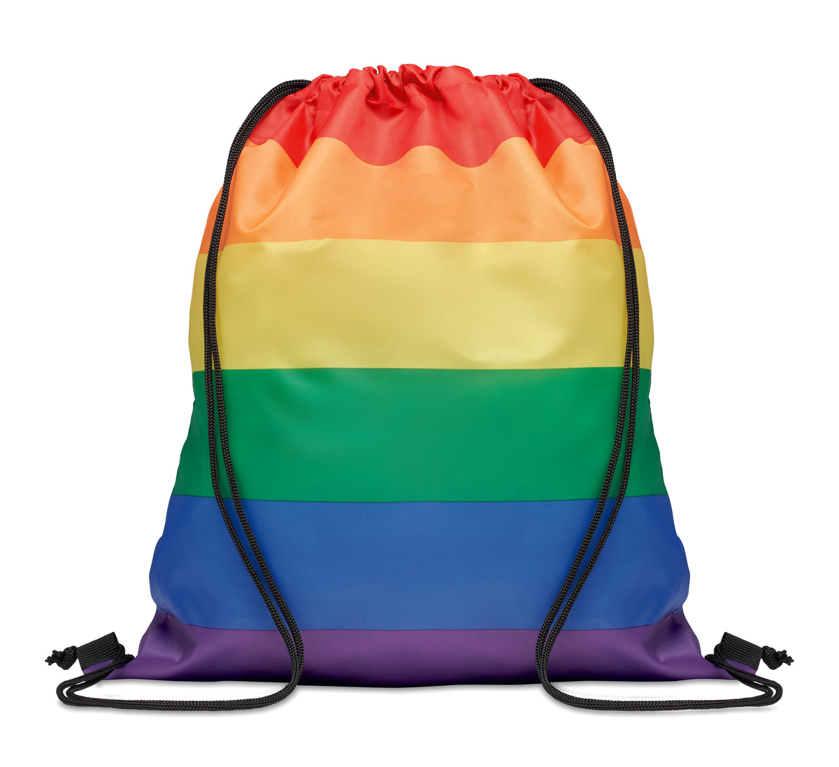 Regenboog RPET trekkoordrugzak Bow in multicolour