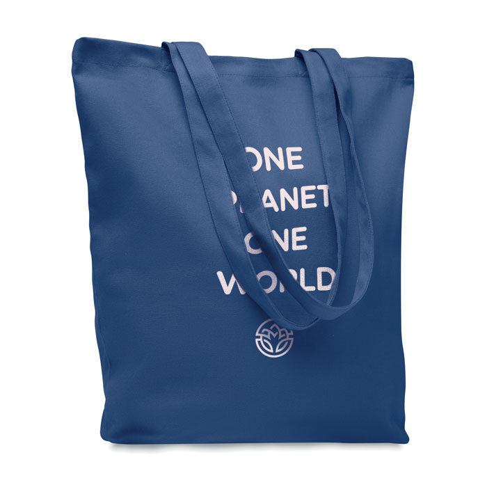 Stevige canvas boodschappentas Rassa Coloured met een bedrukking als voorbeeld