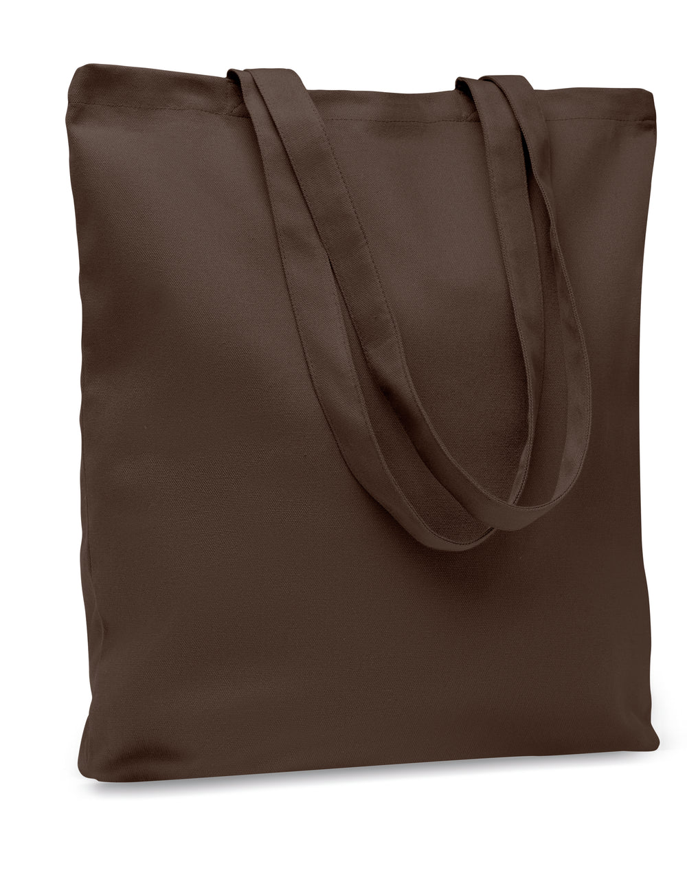 Stevige canvas boodschappentas Rassa Coloured in chocolade