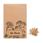 Bloemenzaadjes in envelop Seedlopebee in beige