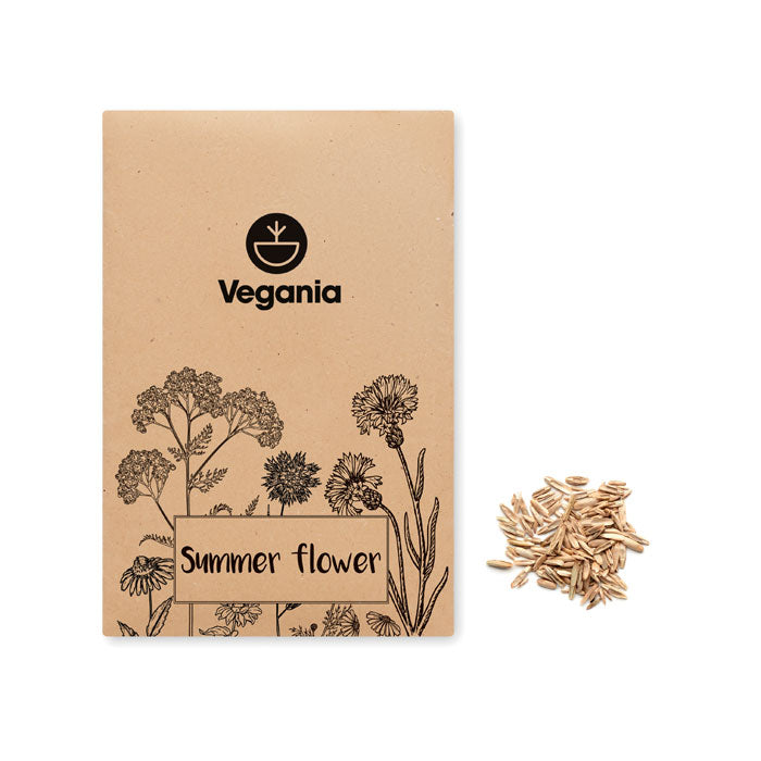 Bloemenzaadjes in envelop Seedlope met een bedrukking als voorbeeld