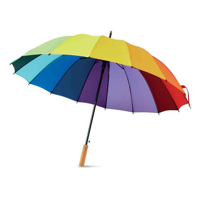 27 inch regenboogparaplu Bowbrella in multicolour