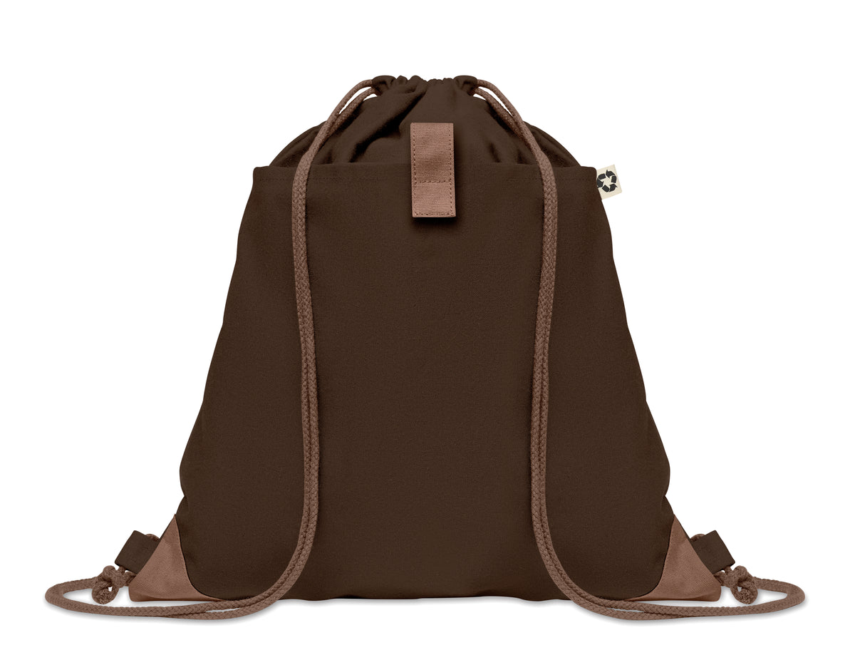 Trekkoord rugzak Panda Bag in chocolade