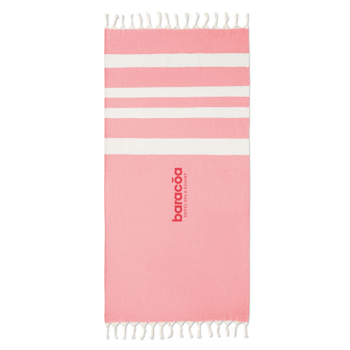 Hammam handdoek 140 g/m² Agoura met een bedrukking als voorbeeld