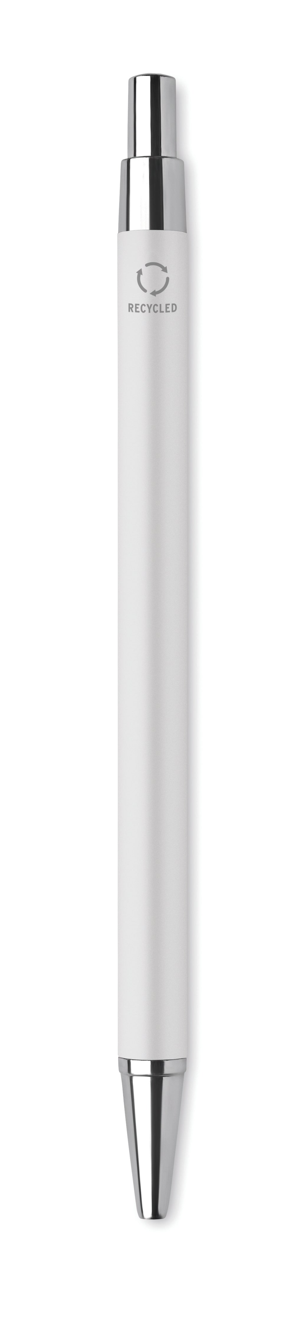 Gerecyclede aluminium balpen Dana in wit