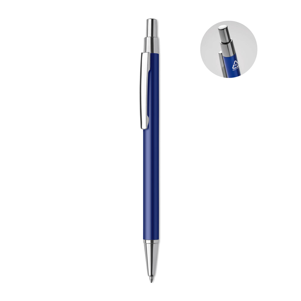 Gerecyclede aluminium balpen Dana in royal blauw