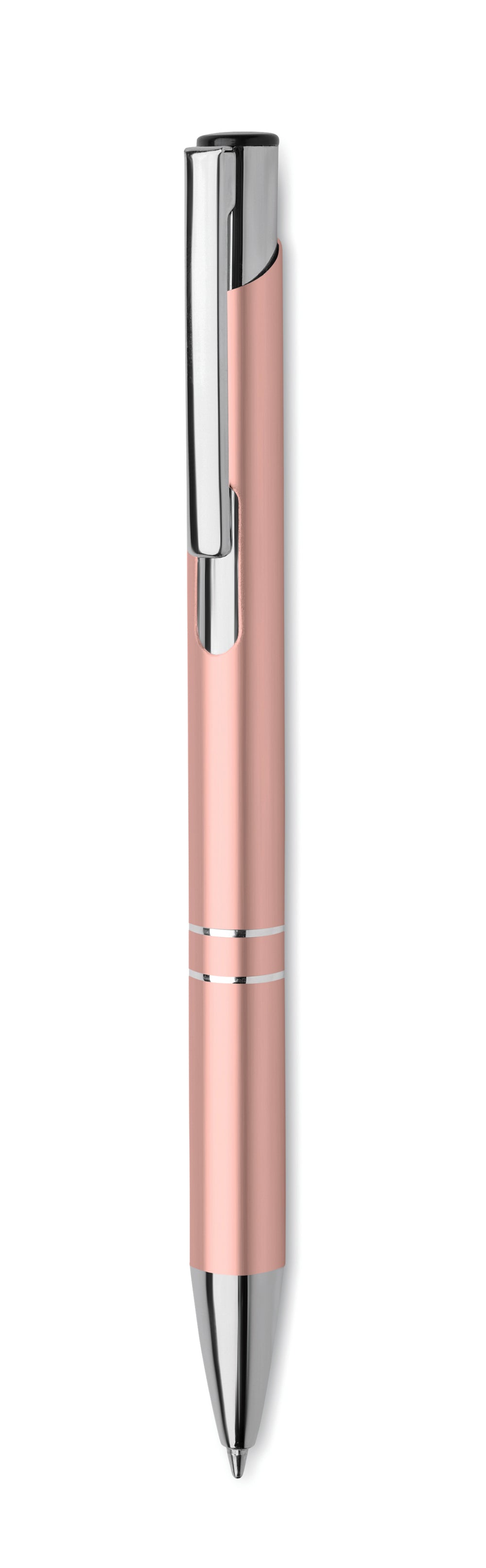 Gerecyclede aluminium balpen Bern Ra in beige/rood