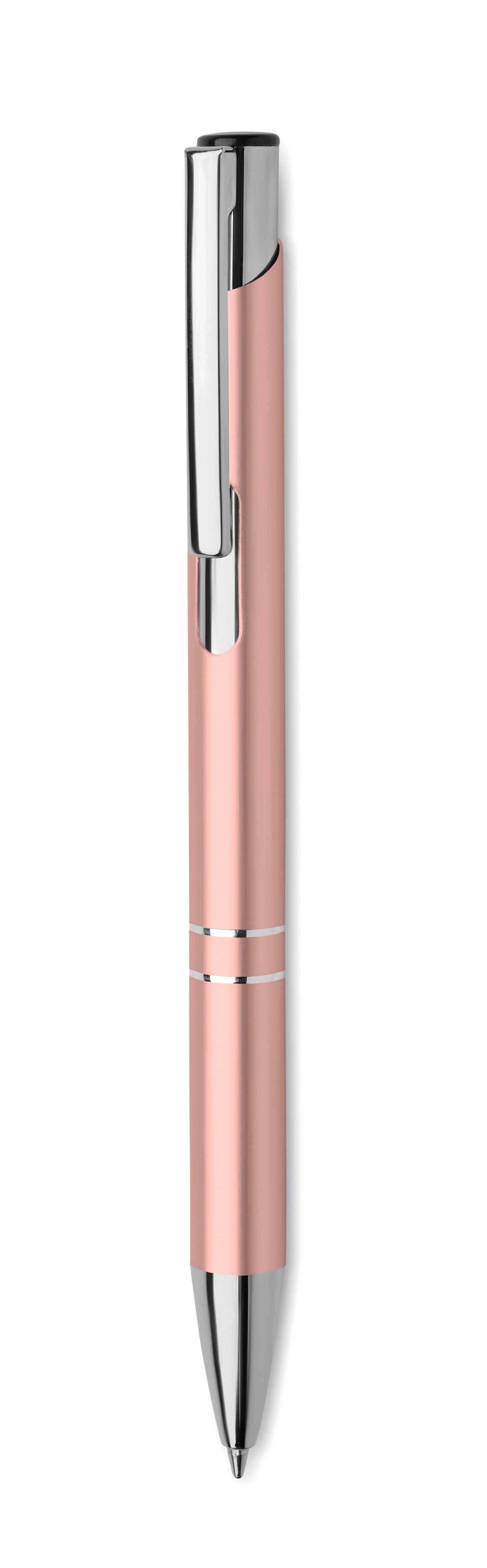 Gerecyclede aluminium balpen Bern Ra in beige/rood