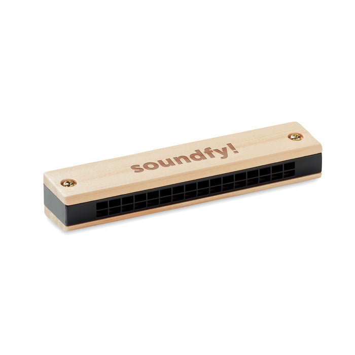 Harmonica Harma met een bedrukking als voorbeeld