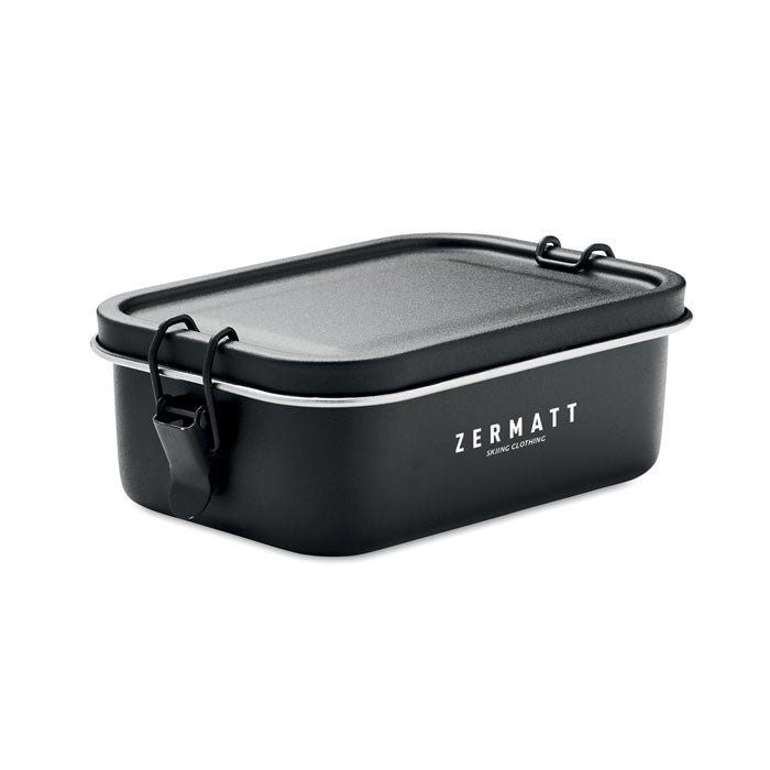 RVS lunchbox 750 ml Chan Lunchbox Colour met een bedrukking als voorbeeld