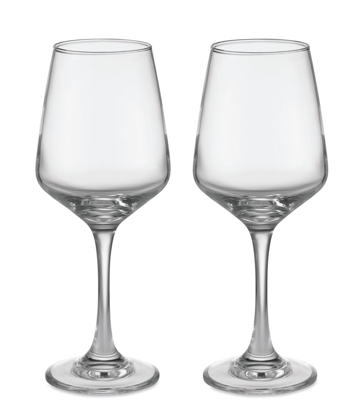 Set van 2 wijnglazen Cheers in transparant
