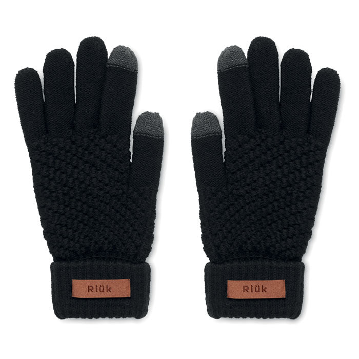 Rpet touchscreen handschoenen Takai met een bedrukking als voorbeeld