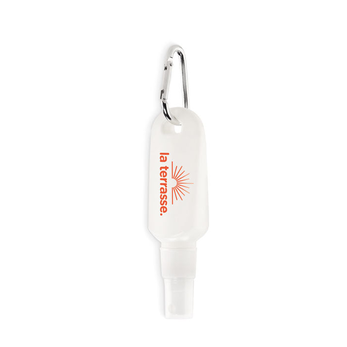 Zonnebrand spray 30 ml Crensun met een bedrukking als voorbeeld