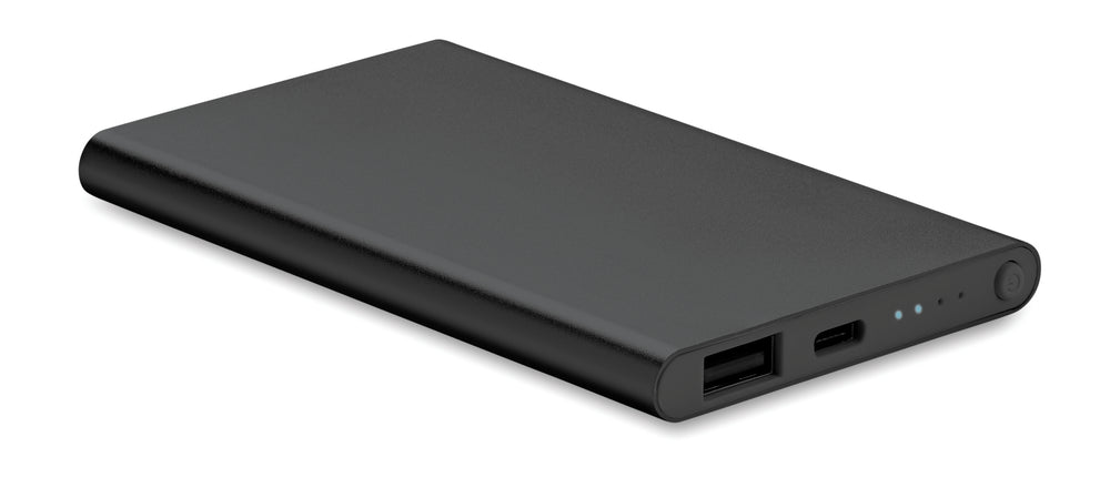 4000 mAh Power Bank Type C Powerflat C in zwart