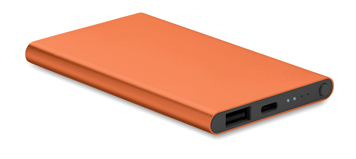 4000 mAh Power Bank Type C Powerflat C in oranje