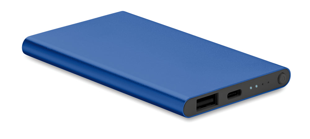 4000 mAh Power Bank Type C Powerflat C in royal blauw