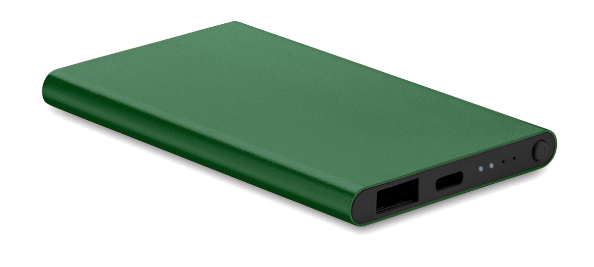 4000 mAh Power Bank Type C Powerflat C in donker marinegroen